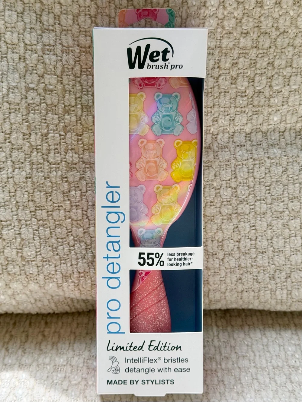 Wet Brush Pro Detangler Hair Brush Sugar Rush Gummy Bears Candy Pink Limited Ed